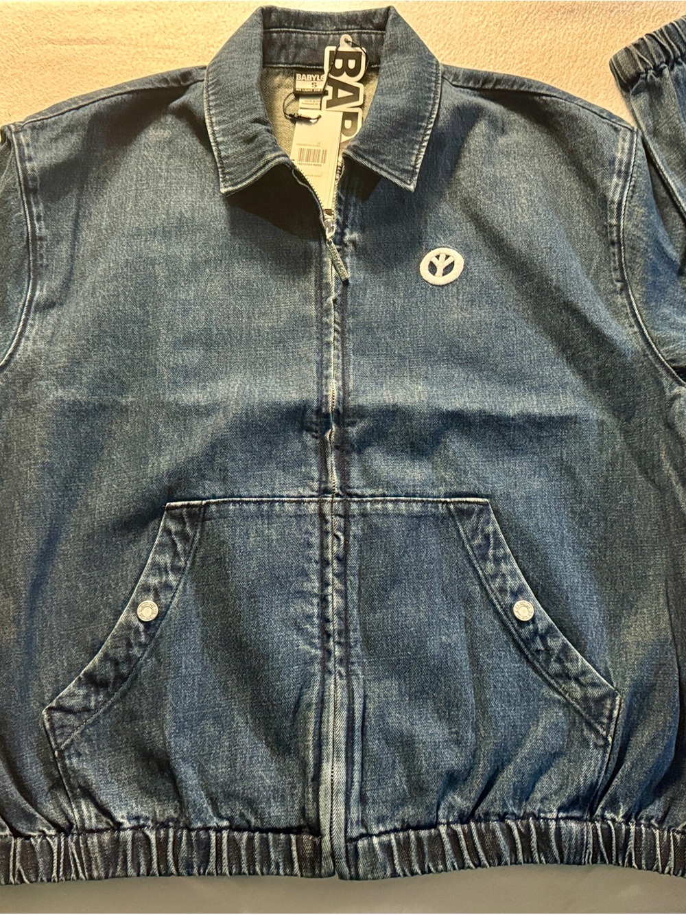 BARDOT Blue Denim Zip-Front Jean Jacket